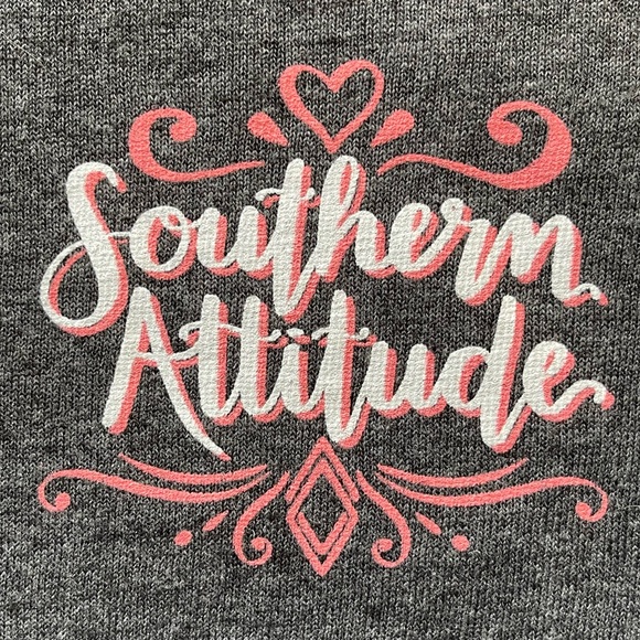 NWT Southern Attitude Funny Graphic Tee Shirt Size L WORDS Keeping My MOUTH SHUT - Picture 3 of 5